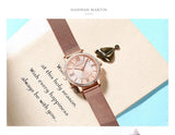 New Elegant Luxury Zircon Diamonds Quartz Movement 34mm Stainless Steel Mesh Leather Strap Casual Fashion Wristwatch