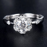 Admirable 1CT VVS1 Diamond Moissanite Wedding Engagement Rings, S925 Sterling Silver Jewellery with GRA Certificate