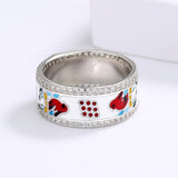 New Creative Bird Shape Fashion Handmade Enamel AAA Zircon Animal Ring