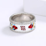 New Creative Bird Shape Fashion Handmade Enamel AAA Zircon Animal Ring