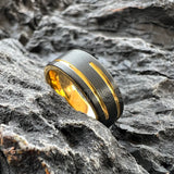 Special Groove Finish 8mm Two Colours Cool Men Women Tungsten Rings Comfort Fit
