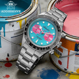 New Luxury Men Waterproof 100m Ceramic Bezel Luminous Steel Quartz Diver Watch
