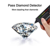 Platinum Plated 3mm 0.7ct D Colour VVS1 Moissanite Diamond Rings 925 Sterling Silver Wedding Engagement Jewellery