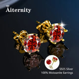New Silver Moissanite Diamond Studs Earrings Pass Diamond Tester For Men Women