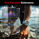 New Solar Powered Luxury 316L Stainless Steel Case Waterproof 300M Quartz Dive Watch