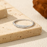 Classic Geometric VVS1 D Color Moissanite Rings 925 Sterling Silver Ring