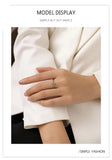 Dazzling Rainbow AAAA Lab Created Diamonds Geometric Design Silver Ring