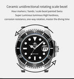 Classic Watch with Ceramic Bezel 200m Water Resistant Casual Quartz Watch