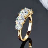 3.6ctw. VVS1 D Colour Moissanite Diamonds Wedding 18KGP 925 Silver Wedding Rings