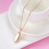 Glossy Rolled Rose Gold of 14-Karat Purity Weaving Rhombus Ethnic Style Necklace for Women - Fine Jewellery