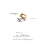 18K Gold Plated Stainless Steel Geometric Hollow Adjustable Double Colour Geometric Ring