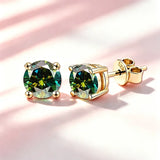 Multicolour 0.1ct-2carat Moissanite Diamonds  D VVS1 925 Silver Stud Earrings
