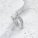 Dazzling 2ct 3ct 5ct D Colour VVS1 Moissanite 925 Sterling Silver Wedding Ring