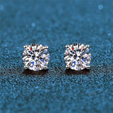 Amazing GRA Certified 0.1-3CT D Colour Moissanite Diamonds Stud Earrings For Women/Men - Fine S925 Silver Jewellery - The Jewellery Supermarket