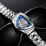 New Arrival Automatic Mechanical Watch For Men Luxury Business Skeleton Luminous Waterproof Triangle Dial Watches