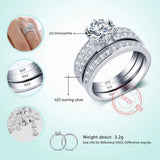 Dazzling 2CT 3-in-1 VVS D Colour Moissanite Diamonds Detachable Stacking Ring Sets Silver Wedding Party Fine Jewellery - The Jewellery Supermarket