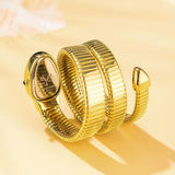 Luxury Ladies Snake Shape Quartz Women's Fashion Watches Creative Quartz Unique Bracelet Elegant Jewellery