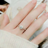Stunning 0.5-5ct VVS1 D Colour Moissanite Diamonds Silver 18K WGP Wedding Ring