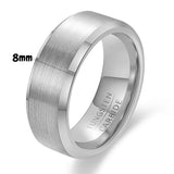 Brushed Silver Black Gold Colour 4/6/8/mm Tungsten Carbide Engagement Rings