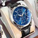 Original Luxury Brand Men's Leather Strap Quartz Watch High Quality Business Wristwatch Trendy Men's Watch