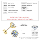 New 3MM-8MM Moissanite Diamonds Stud Earrings for Men Women