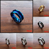 Groove Beveled Polished Finish 4/6/8mm Tungsten Carbide Engagement Rings