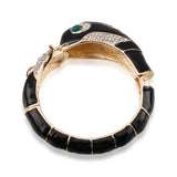 New Unique Design 6 Colours Gold Plated with Full AAA Rhinestones Dolphin Animal Enamel Statement Bracelet Bangle - The Jewellery Supermarket