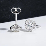 Heart Shape 18KGP 1cttw D Colour Moissanite Diamonds Stud Earrings Women - Sterling Silver Charming Fine Jewellery - The Jewellery Supermarket