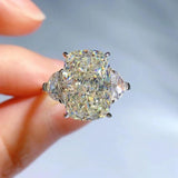 Luxury Crushed Ice Cut G Colour High Quality AAAAA High Carbon Sapphire Gemstone Party Ring Fine Jewellery - The Jewellery Supermarket