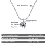 Amazing 1-2ct D Colour  Sparkling Moissanite Diamonds Necklaces - Sterling Silver Fashion Luxury Jewellery for Women