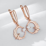 AAA Lab Created Zircon Diamonds Birdie 14K Gold Filled Long Drop Earrings