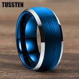 Domed Brushed Finish Large 10mm Classic Tungsten Carbide Men Women Wedding Rings