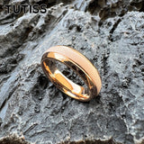 Sandblasted Gold Tone 6/8mm  Engagement Wedding Tungsten Ring for Men Women