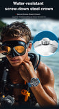 Solar Powered Luxury Quartz 316L Stainless Steel Case Waterproof 300M Dive Watch