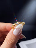 Fashion Shiny Round VVS1 D Colour Moissanite Diamond Ring Fine Jewellery