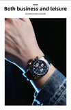Famous Brand Sky Blue Dial Classics Sapphire Retro Chronograph Stainless Steel Waterproof Men Quartz Watches