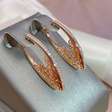 14 Karat Gold Filled AAA Zircon Diamonds Micro Wax Inlaid Vintage Trendy Dangle Earrings
