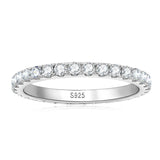 Superb GRA Certified Full 2mm Round Moissanite Diamonds Eternity Ladies S925 Sterling Silver Wedding Fine Jewellery