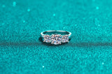 Super 18KGP Sterling Silver Moissanite Diamonds Rings for Women,  European and American Fashion style Fine Jewellery