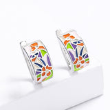 New Colourful Handmade Enamel Fashion Floral High-quality Earrings