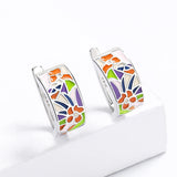 New Colourful Handmade Enamel Fashion Floral High-quality Earrings