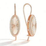 14 Karat Rolled Gold Vintage Geometric Hollow Flower Long Drop Earrings