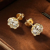 Solitaire 0.1/0.3/0.5/1/2CT D Moissanite Stud Earrings for Men Women