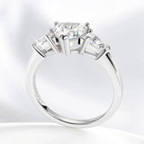 Super 3 Stones with GRA Certification Moissanite Diamond Rings 925 Silver Unique Fashion Proposal Fine Jewellery