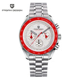 Luxury Chronograph AR Sapphire Mirror Ceramic Bezel New Moon Men's Quartz Watches