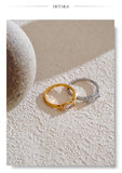 18K Gold Stainless Steel Shiny AAA Cubic Zirconia Casting Ring for Women Fine Jewellery