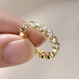 Remarkable Full Eternity Ring Bezel 3mm VVS1 D Colur Round Moissanite Rings