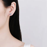 Luxury 0.5-3 Carats Cushion Marquise Oval Moissanite Diamonds Silver Stud Earrings