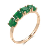 14K Gold Filled Four Prong Round Green AAA Zircon Crystals Fashion Rings For Women