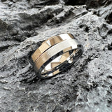 Brushed Polished Design Grooved Beveled Classic 6MM 8MM Tungsten Wedding Rings